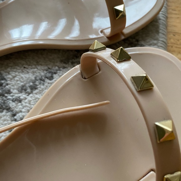 Lulus Studded Nude Rubber Sandals - Picture 5 of 8